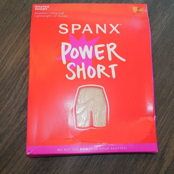 NEW SPANX Power Short Shaper Short Soft Nude Size Medium 6" Inseam - Picture 2 of 11